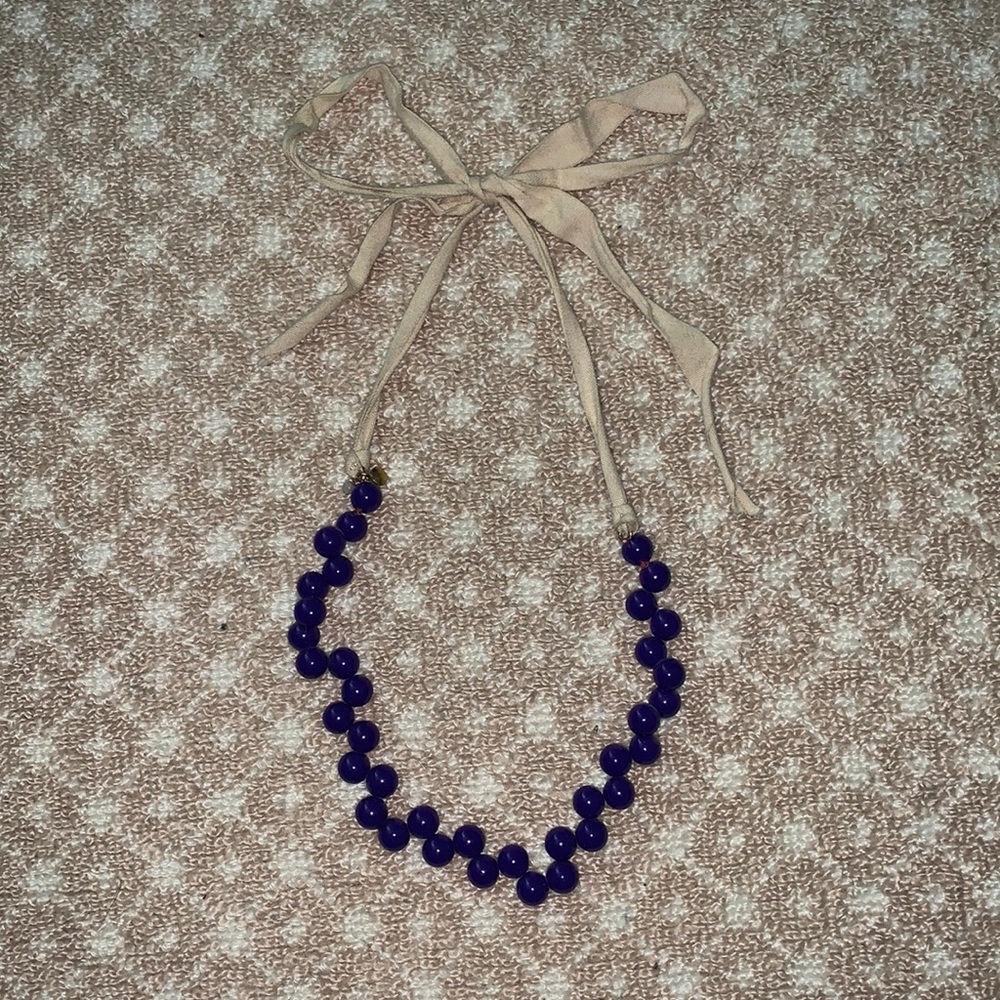 Crewcuts Purple Beaded Tie Necklace